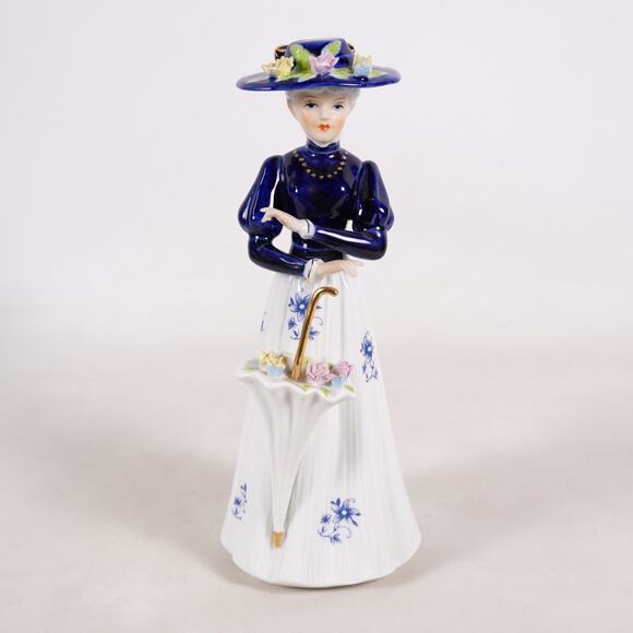 Vintage Mary Poppins Porcelain Figure Victorian Lady Woman Statue Art Sculpture - Picture 1 of 12